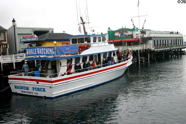 Magnum Force Whale Watching boat at fisherman's wharf. Monterey, CA.