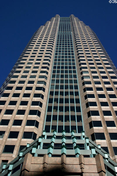 Figueroa at Wilshire building facade. Los Angeles, CA.