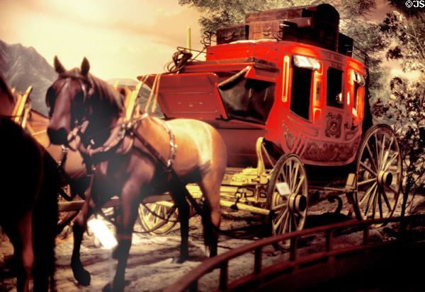 Stage coach in Museum of American West. Los Angeles, CA.