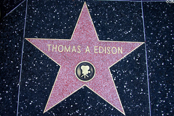 Walk Stars Hollywood on Thomas A  Edison Star On Hollywood Walk Of Fame  Hollywood  Ca