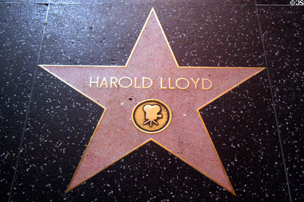 Harold Lloyd star on Hollywood Walk of Fame. Hollywood, CA.