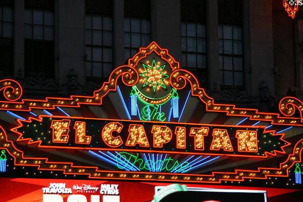 El Capitan Theater marquee. Hollywood, CA.