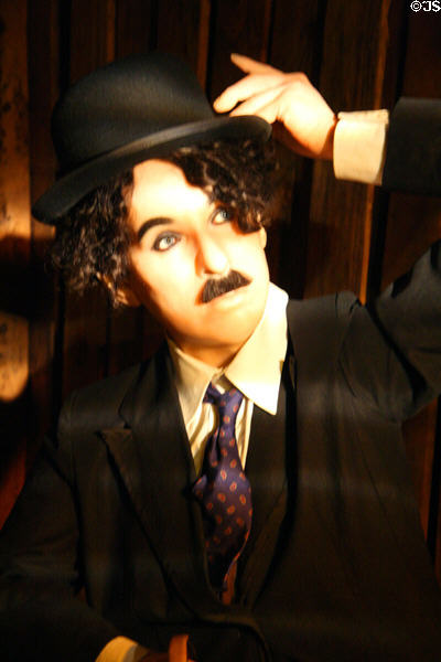 Charlie Chaplin wax figure at Hollywood Wax Museum. Hollywood, CA.