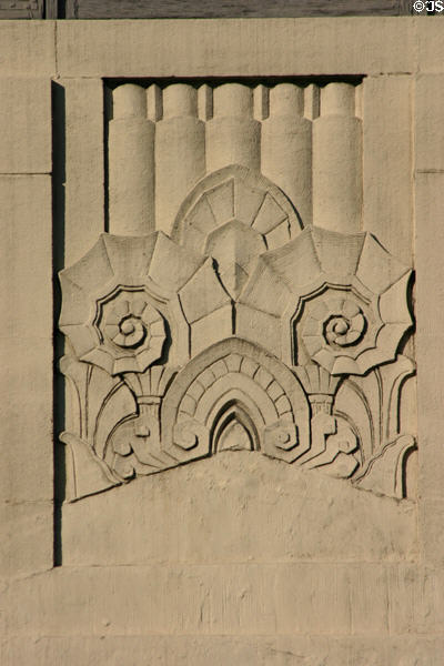Sculpted details of Pantages Theatre. Hollywood, CA.