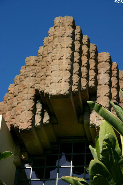 Architectural block details of Sowden House. Los Angeles, CA.
