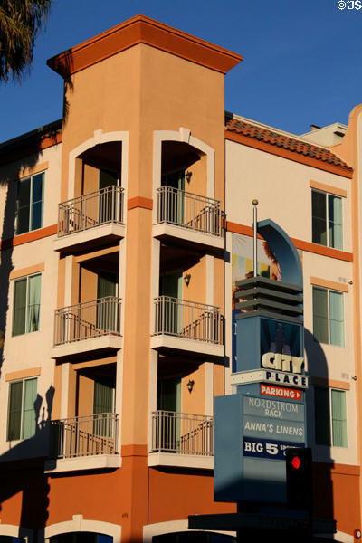 City Place complex apartments (Pine Ave.). Long Beach, CA.