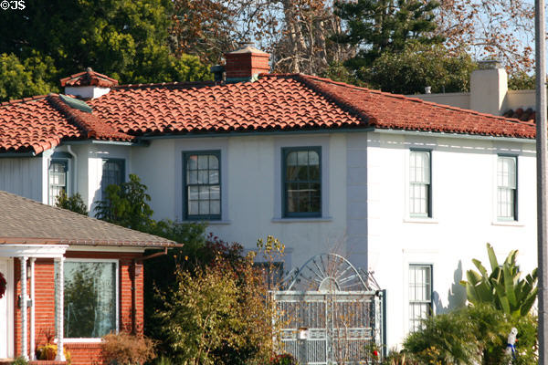 Roofline of Gill's Raymond House. Long Beach, CA.
