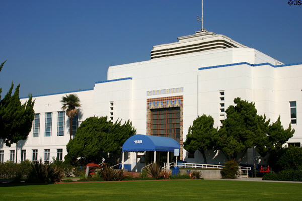 City Hall (1938-9) (1685 Main St.). Santa Monica, CA. Style: PWA Moderne. Architect: Donald B. Parkinson & J.M. Estep.
