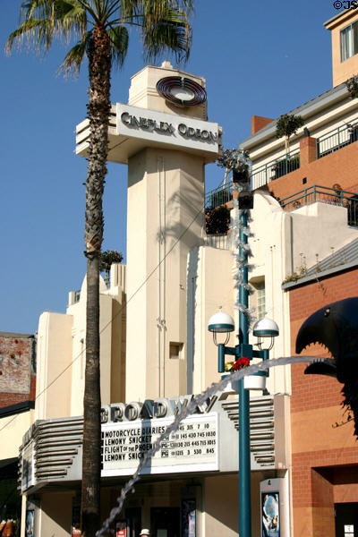Broadway Cineplex Theater (3rd Street Promenade). Santa Monica, CA. Style: Art Deco.
