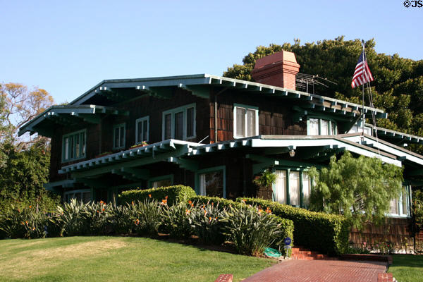 Milbank house (1910-1) (236 Adelaide Dr.). Santa Monica, CA. Style: Craftsman.