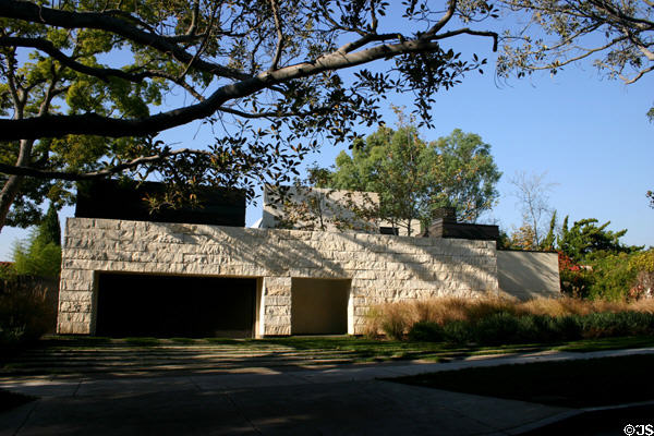 Rough stone house under Merton Bay Fig tree (2029 La Mesa Dr.). Santa Monica, CA.