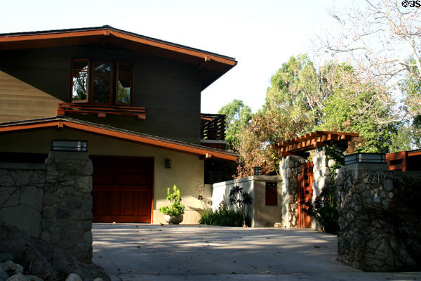 Modern prairie-style house (2219 La Mesa Dr.). Santa Monica, CA.
