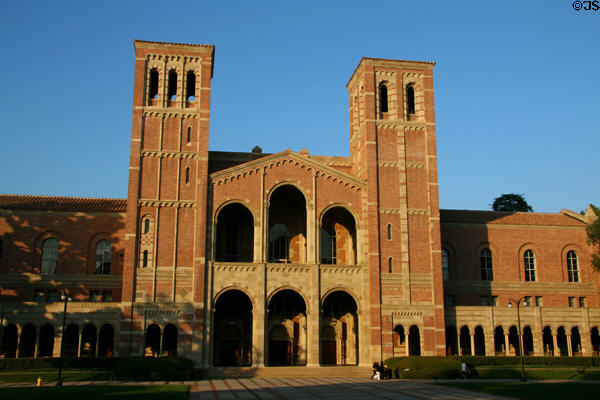 UCLA's Josiah Royce Hall (1928) (10745 Dickson Plaza). Los Angeles, CA. Style: Italian Romanesque. Architect: David Allison of Allison & Allison.
