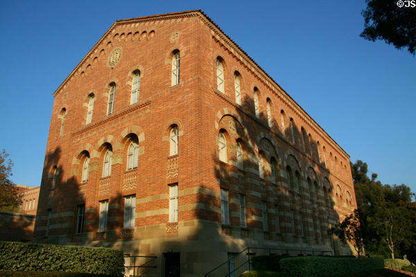 UCLA's Charles Grove Haines Hall (1928) (375 Portola Plaza). Los Angeles, CA. Style: Italian Romanesque. Architect: George W. Kelham.