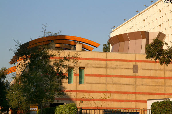 Roof structures & facade of Ackerman Union. Los Angeles, CA.