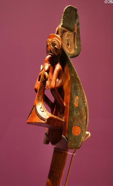 Tlingit rattle (19th-early 20thC) from Alaska at Fowler Museum. Los Angeles, CA.