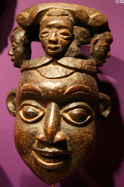 Oku or Babanki lineage mask (19th or 20thC) from Cameroon at Fowler Museum. Los Angeles, CA.