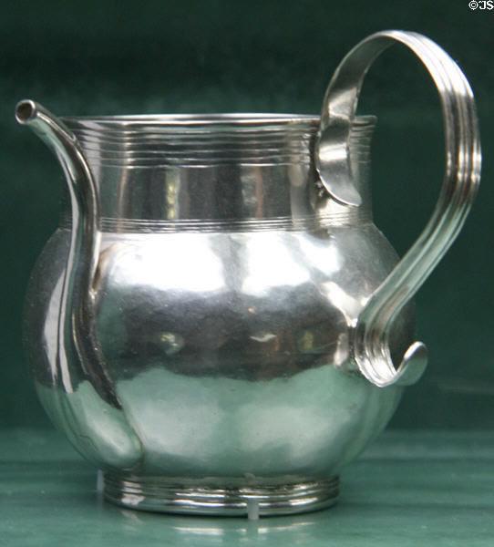 Spout cup (before 1717) by Samuel Haugh from Boston at Fowler Museum. Los Angeles, CA.
