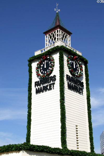 Los Angeles Farmer's Market landmark tower (Fairfax & 3rd St.). Los Angeles, CA.