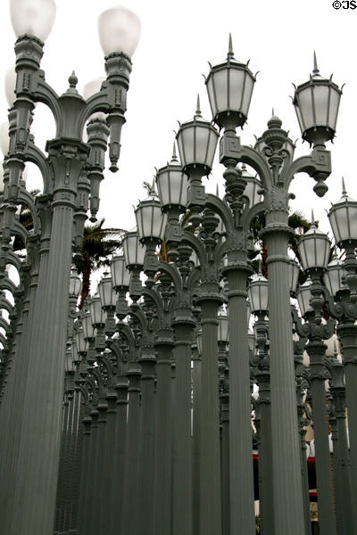 Urban Light cast-iron street lights at LACMA. Los Angeles, CA.