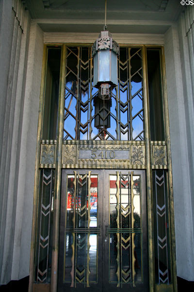 Entrance of Dominguez-Wilshire Building. Los Angeles, CA.