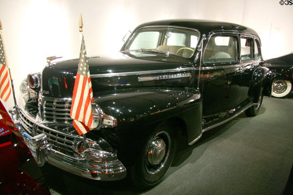 Lincoln limousine (1942) used by Presidents F.D. Roosevelt & Harry S. Truman at Petersen Automotive Museum. Los Angeles, CA.