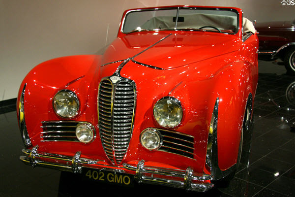 Delahaye type 178 Drophead Coupe (1949) once owned by Elton John at Petersen Automotive Museum. Los Angeles, CA.