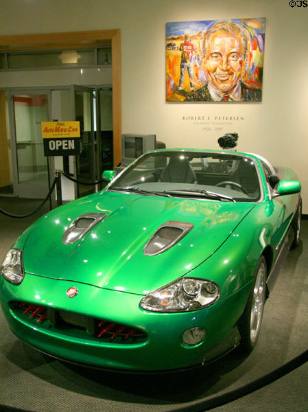 Jaguar XKR (2002) driven in Bond film Die Another Day at Petersen Automotive Museum. Los Angeles, CA.