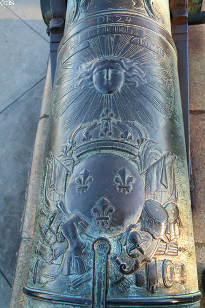 Details of French-made canon at LA Maritime Museum. San Pedro, CA.