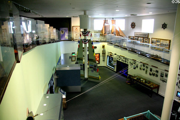 Interior of LA Maritime Museum along ramps which once served ferry terminal. San Pedro, CA.