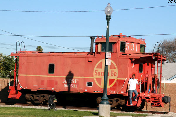 Santa Fe caboose at Lomita Railroad Museum. Lomita, CA.