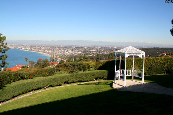 View from La Venta Inn over city of Los Angeles. Rancho Palos Verdes, CA.