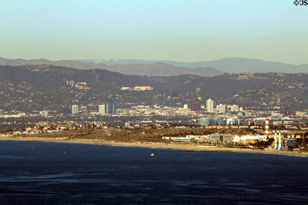 Playa Del Rey area seen from Rancho Palos Verdes. Los Angeles, CA.