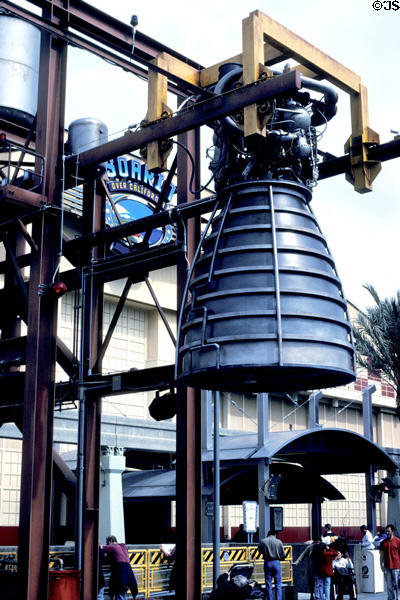 Rocket engine outside Soarin' Over California ride at Disney's California Adventure ™. Anaheim, CA.