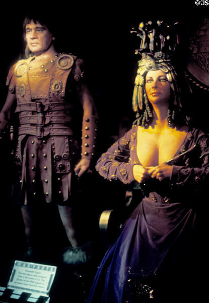 Richard Burton & Elizabeth Taylor in Cleopatra at Movieland Wax Museum. Buena Park, CA.