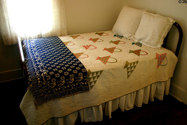 Bed in which Nixon was born at Nixon Birthplace. Yorba Linda, CA.
