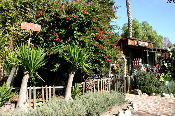 Landscaping of entrance to Los Rios Street Historic District. Capistrano, CA.