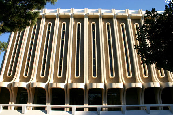 Wall detail of Jack Langson Library at UC Irvine. Irvine, CA.