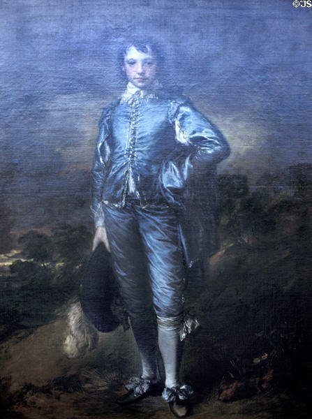 Painting of Blue Boy (c 1770) by Sir Thomas Gainsborough at Henry E. Huntington Gallery. San Marino, CA.