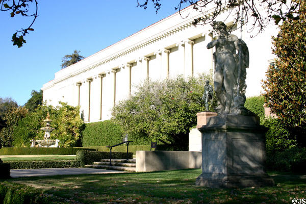 Henry E. Huntington Library with classical sculptures. San Marino, CA.