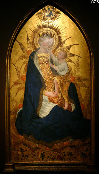 Branchini Madonna (1427) by Giovanni di Paolo of tempura in Norton Simon Museum. Pasadena, CA.