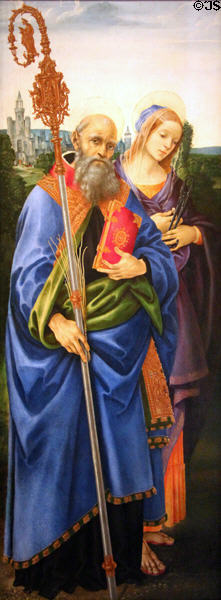 Sts Benedict & Apollonia (c1483) by Filippino Lippi in Norton Simon Museum. Pasadena, CA.