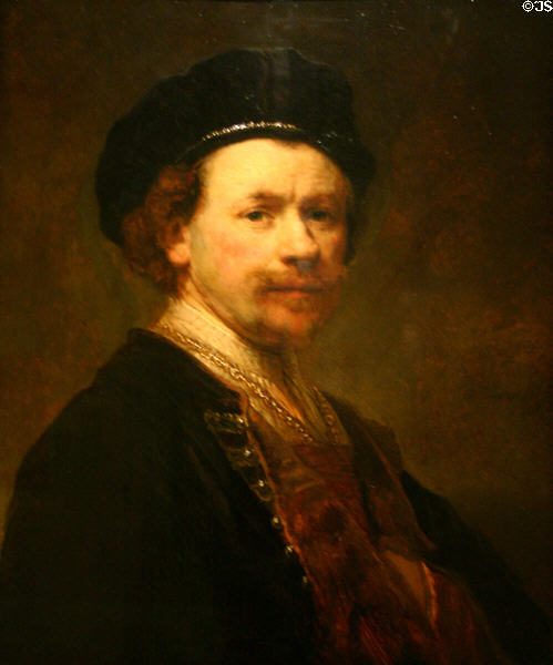 Self Portrait (c 1636-8) by Rembrandt in Norton Simon Museum. Pasadena, CA.