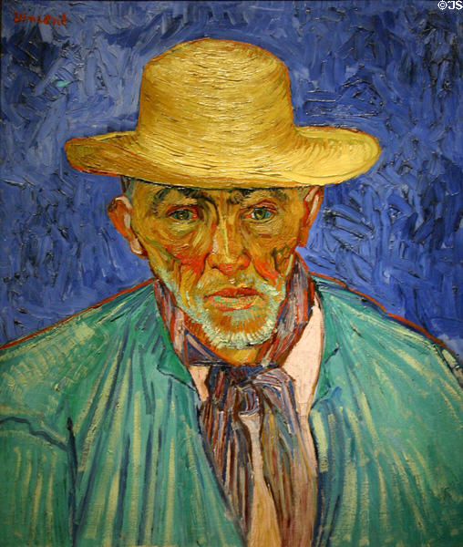 Portrait of a peasant Patience Escalier (1888) by Vincent van Gogh in Norton Simon Museum. Pasadena, CA.