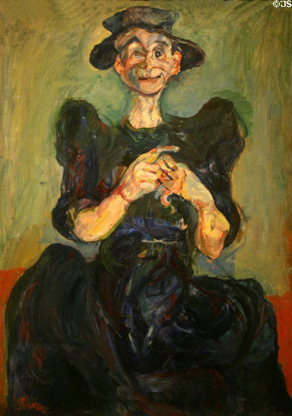 Woman knitting (1924-5) by Chaim Soutine in Norton Simon Museum. Pasadena, CA.