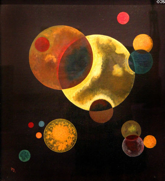 Heavy Circles (1927) by Vasily Kandinsky in Norton Simon Museum. Pasadena, CA.