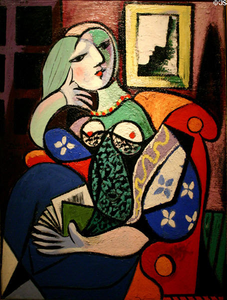 Woman with a Book (1932) by Pablo Picasso in Norton Simon Museum. Pasadena, CA.
