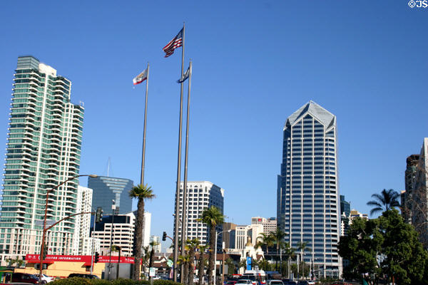 Skyline from cruise docks. San Diego, CA.