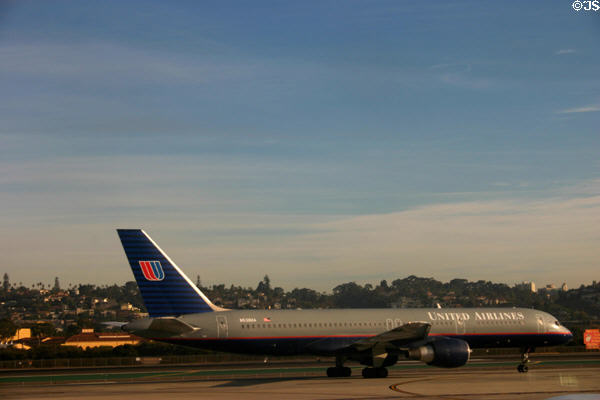 United jet at San Diego Airport. San Diego, CA.