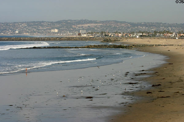Beach in Ocean Beach. San Diego, CA.